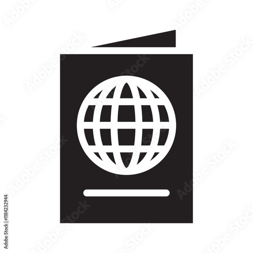 Passport icon Line Art Logo set