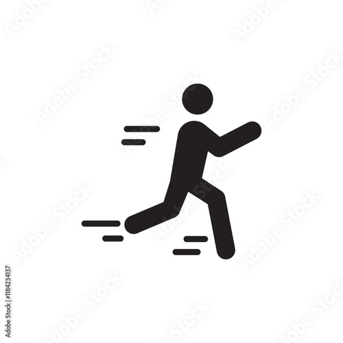 Running icon Line Art Logo set