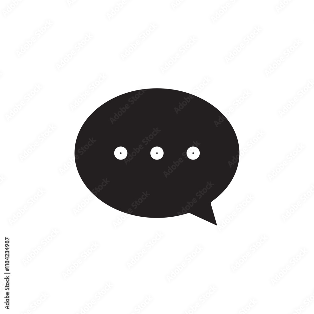 Speech bubble icon Line Art Logo set