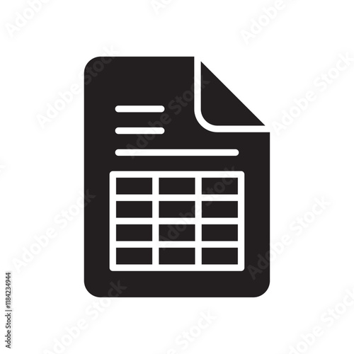 Spreadsheet icon Line Art Logo set