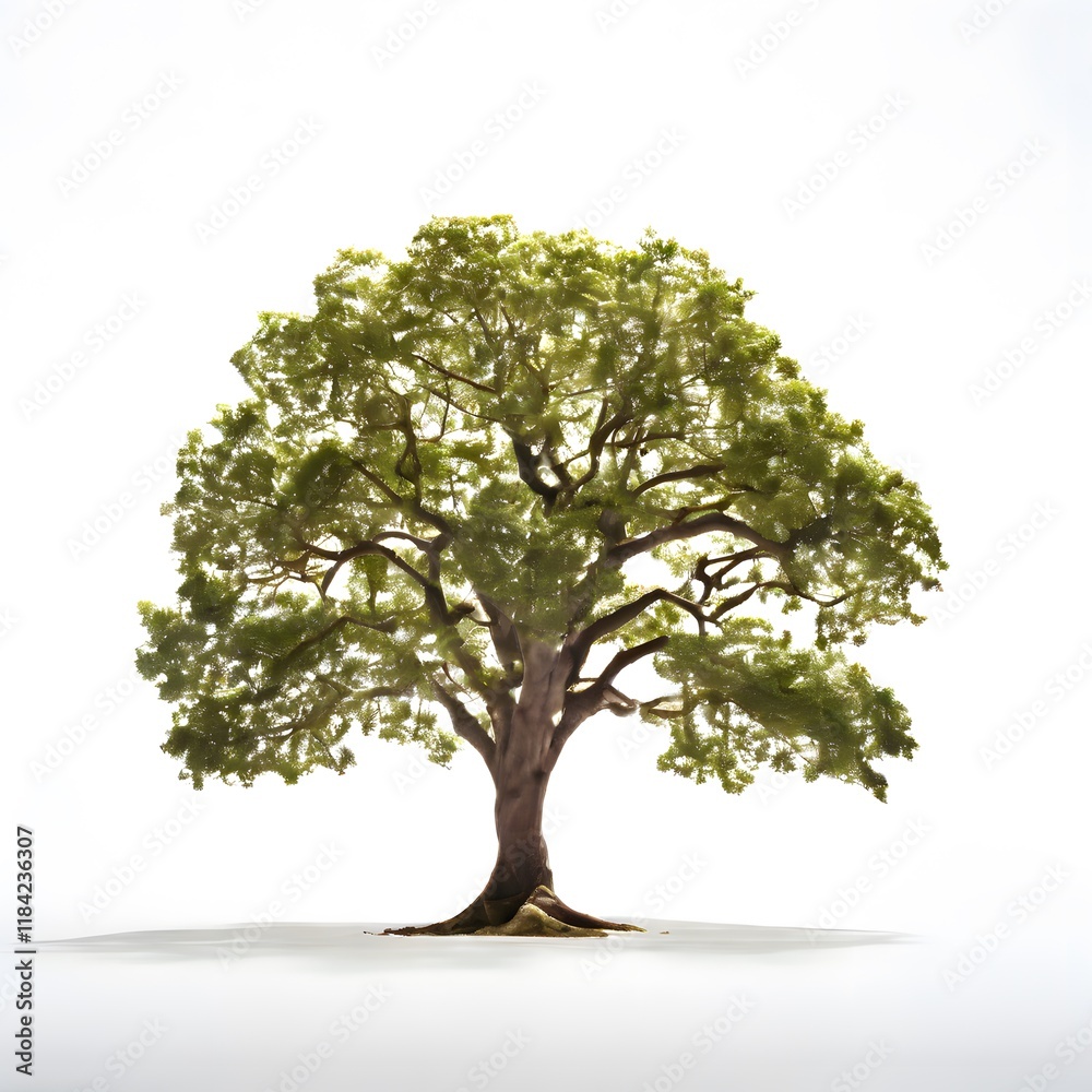 A beautiful green bush tree isolated on a white background A beautiful green bush tree isolated on a white background