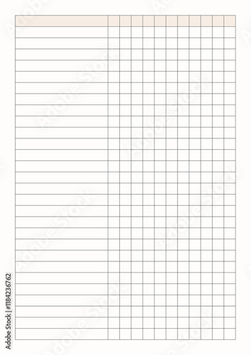 minimalist and simple a4 size colorful notes paper template