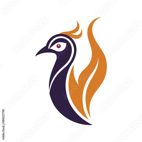 Peacock Logo Monogram Vector Design
 photo