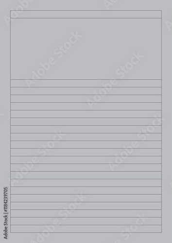 minimalist and simple a4 size colorful notes paper template