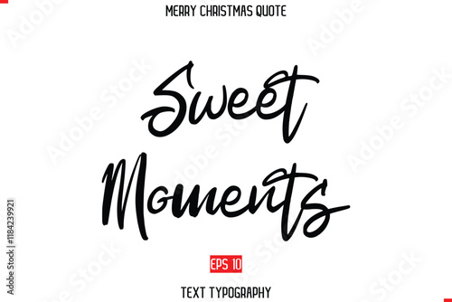 Merry Christmas Quote in Cursive Text Typography  Sweet Moments photo