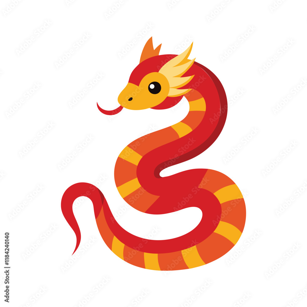 Obraz premium Chinese New Year Snake Vector Design