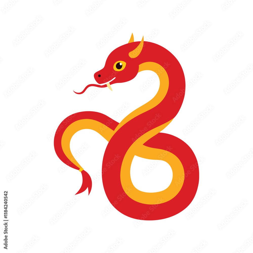 Obraz premium Chinese New Year Snake Vector Design