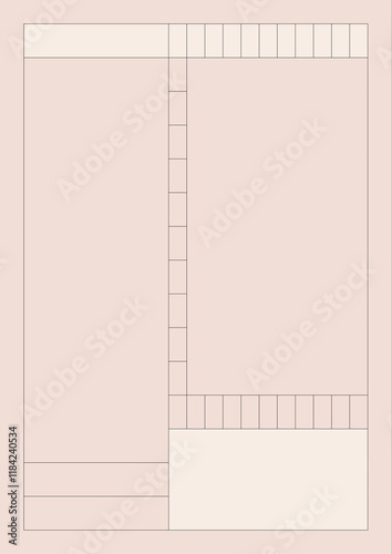 minimalist and simple a4 size colorful notes paper template