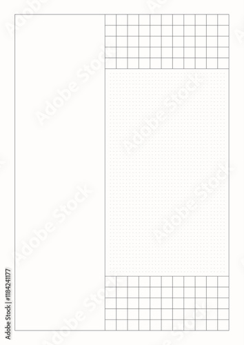 minimalist and simple a4 size colorful notes paper template