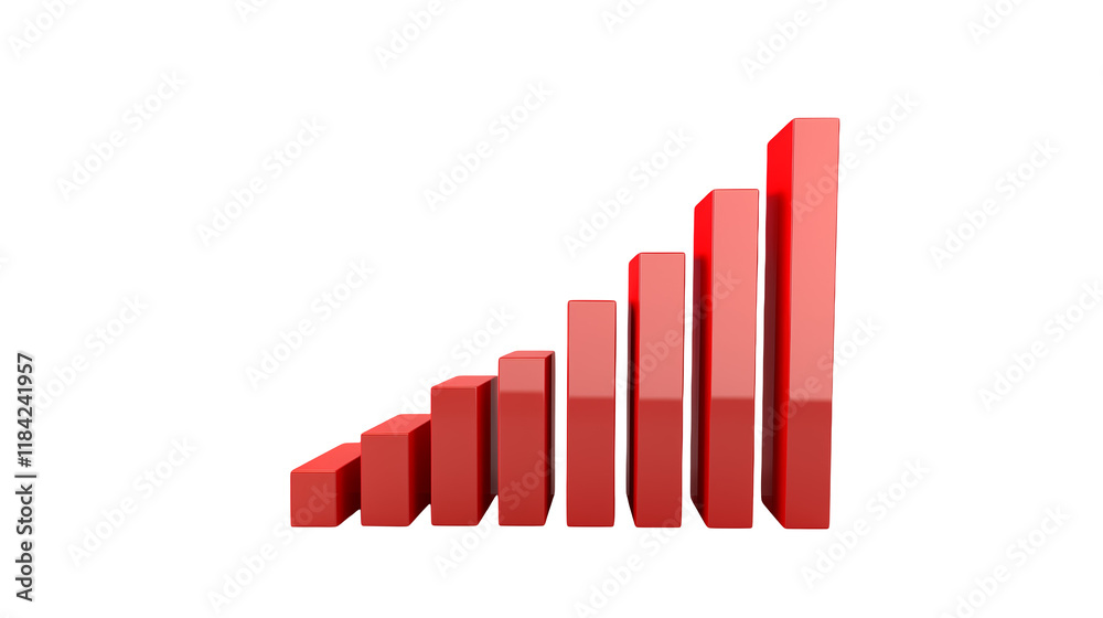 Increasing Red Bar Graph: Growth, Success, and Progress Visualization transparency background Increasing Red Bar Graph: Growth, Success, and Progress Visualization transparency background