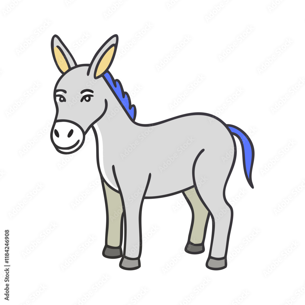 donkey vector icon, animals vector illustration - simple illustration of donkey perfect for logos, and animals-themed designs. donkey vector icon, animals vector illustration - simple illustration of donkey perfect for logos, and animals-themed designs.