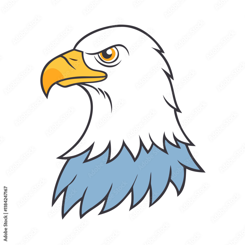 Obraz premium eagle vector icon, animals vector illustration - simple illustration of eagle perfect for logos, and animals-themed designs.