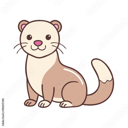 ferret vector icon, animals vector illustration - simple illustration of ferret perfect for logos, and animals-themed designs.