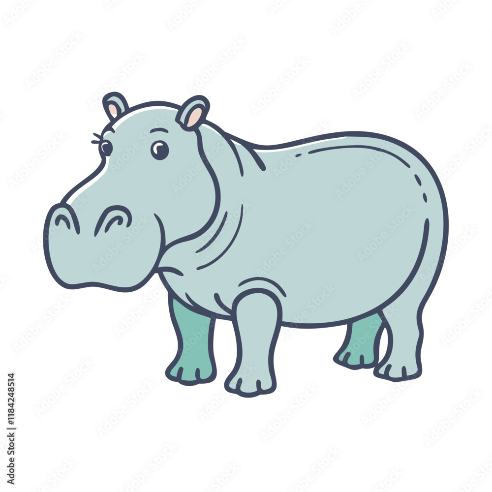 hippo vector icon, animals vector illustration - simple illustration of hippo perfect for logos, and animals-themed designs. hippo vector icon, animals vector illustration - simple illustration of hippo perfect for logos, and animals-themed designs.