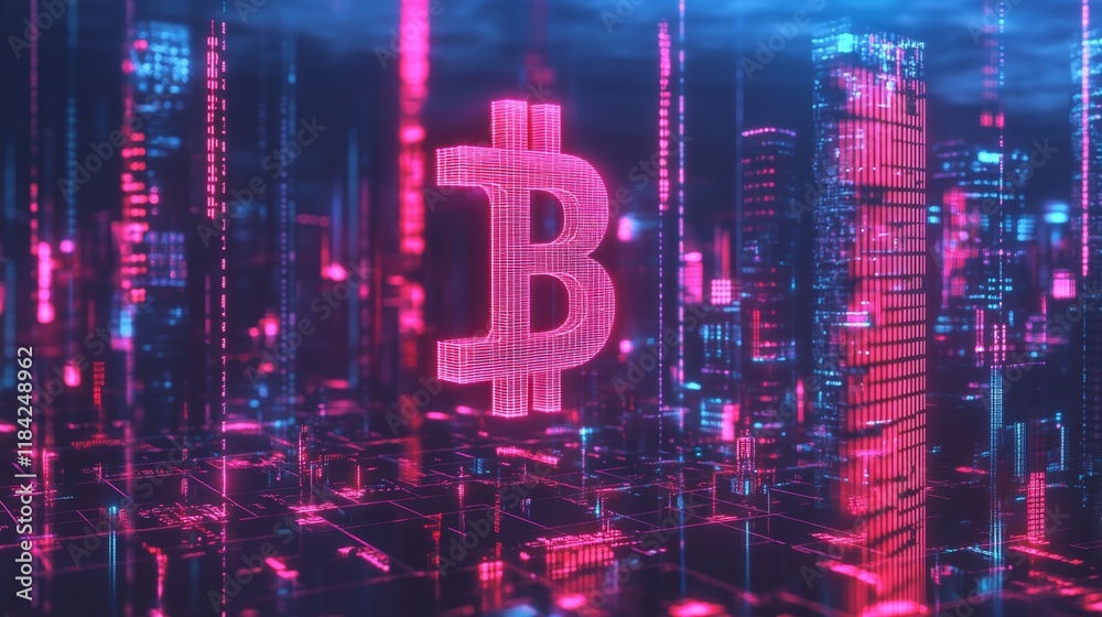 Cryptocurrency growth action futuristic city digital art neon environment high-tech viewpoint blockchain concept Cryptocurrency growth action futuristic city digital art neon environment high-tech viewpoint blockchain concept