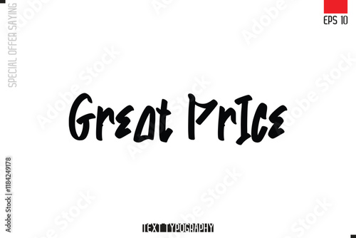 Typography Lettering Special Offer Design For Advertising Great Price