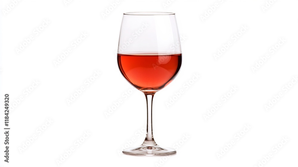 Elegant Red Wine Glass on White Background Elegant Red Wine Glass on White Background