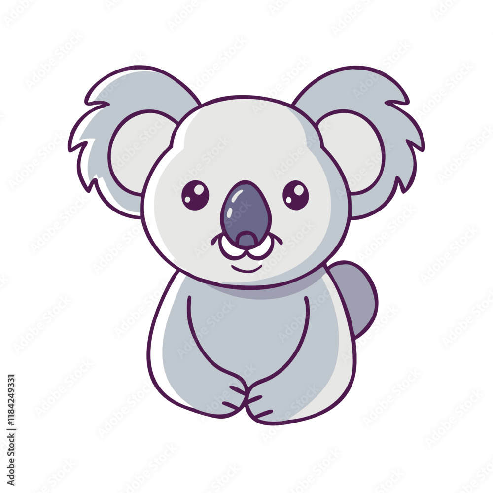 Naklejka premium koala vector icon, animals vector illustration - simple illustration of koala perfect for logos, and animals-themed designs.