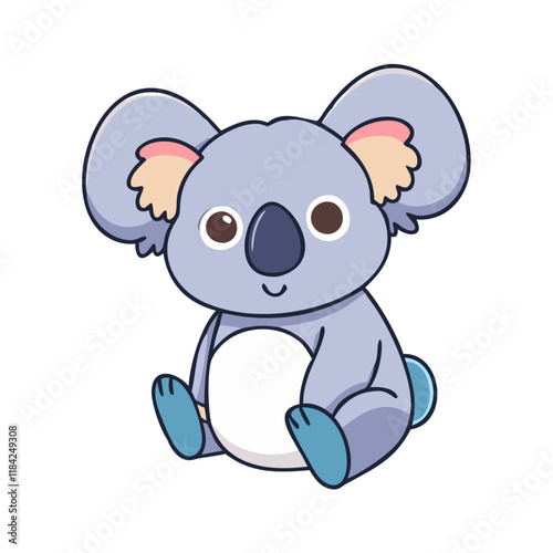 koala vector icon, animals vector illustration - simple illustration of koala perfect for logos, and animals-themed designs. photo