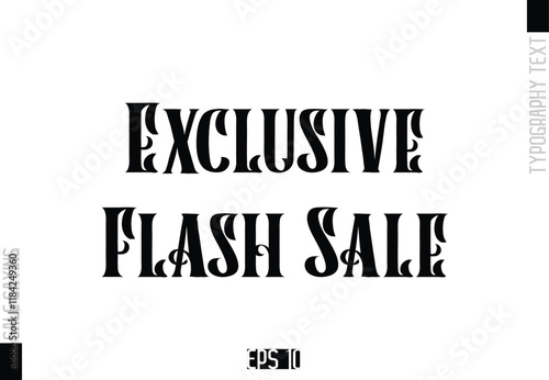 Sale Template Design Banner Typography Text Exclusive Flash Sale
