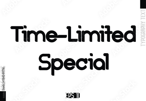Sale Template Design Banner Typography Text Time-Limited Special.