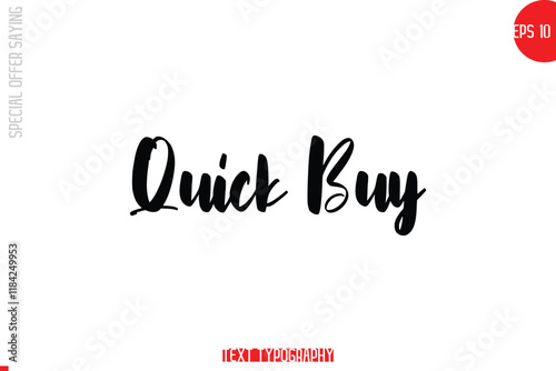 Quick Buy Special Offer Text Banner Design Typography Template
