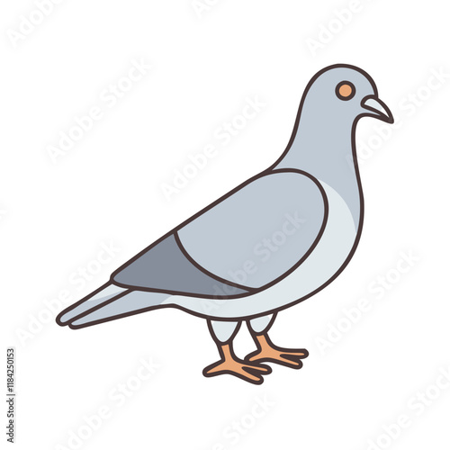 pigeon vector icon, animals vector illustration - simple illustration of pigeon perfect for logos, and animals-themed designs.