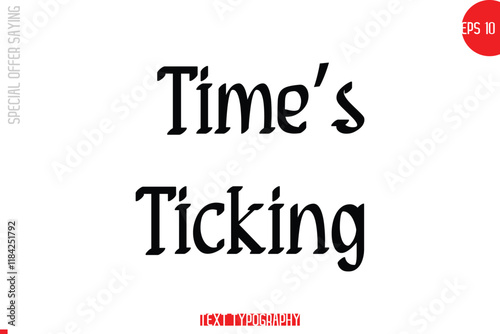 Time’s Ticking Special Offer Text Banner Design Typography Template