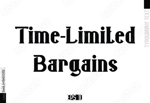 Sale Template Design Banner Typography Text Time-Limited Bargains.