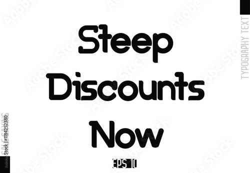 Sale Template Design Banner Typography Text  Steep Discounts Now