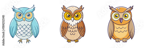 owl vector icon, animals vector illustration - simple illustration of owl perfect for logos, and animals-themed designs. photo