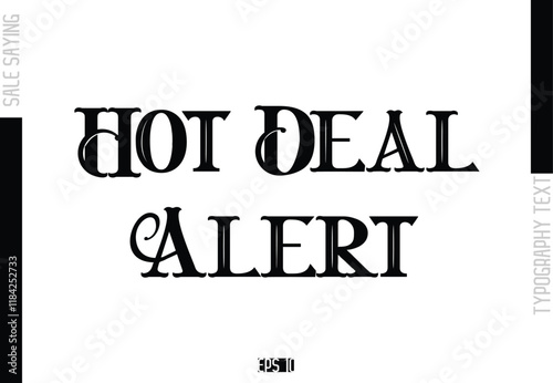 Sale Template Design Banner Typography Text Hot Deal Alert
