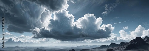 Low-hanging stratus clouds covering the earth in a cool blue-gray hue, stratus, cool