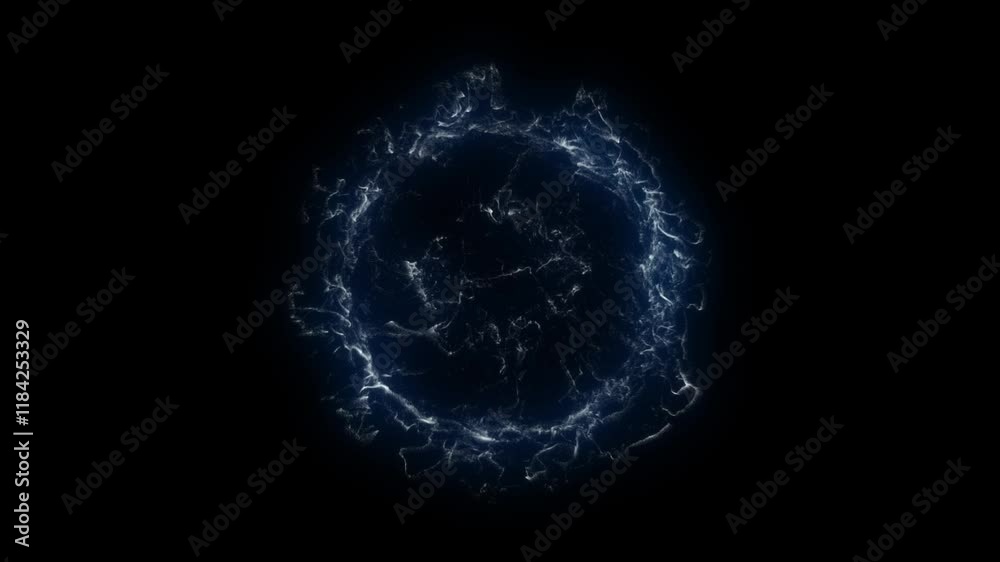 Dynamic burst of electric blue light with glowing sparks and energy trails, creating a powerful and futuristic visual effect. Perfect for sci-fi, technology, or high-energy motion graphics projects.