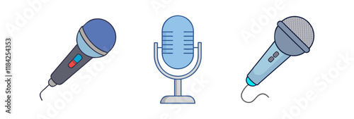 microphone 03 vector icon, electronics vector illustration - simple illustration of microphone 03 perfect for logos, and electronics-themed designs.