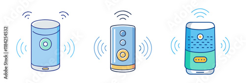 smart home speaker 03 vector icon, electronics vector illustration - simple illustration of smart home speaker 03 perfect for logos, and electronics-themed designs.