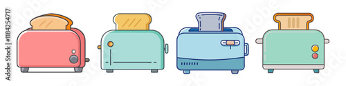 toaster 01 vector icon, electronics vector illustration - simple illustration of toaster 01 perfect for logos, and electronics-themed designs.