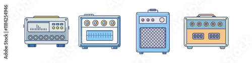 amplifier 01 vector icon, electronics vector illustration - simple illustration of amplifier 01 perfect for logos, and electronics-themed designs.