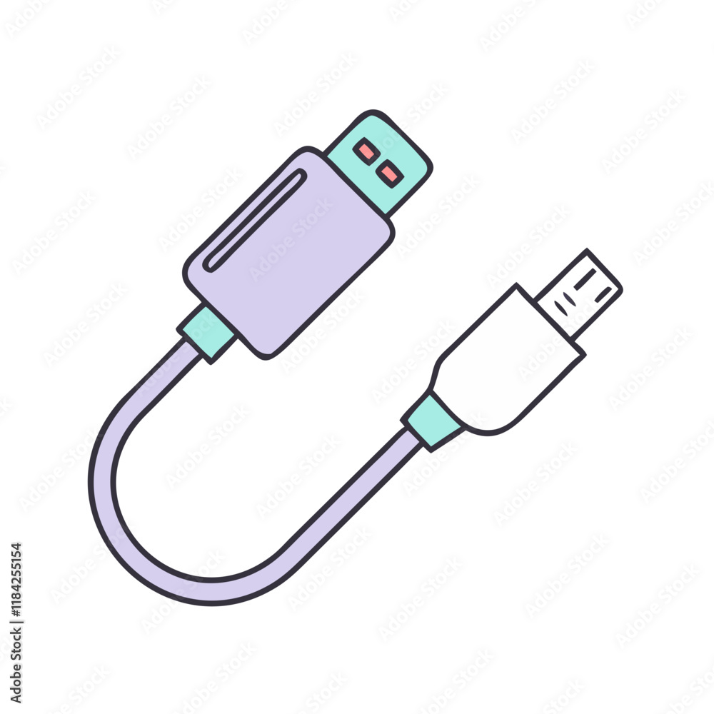 charging cable vector icon, electronics vector illustration - simple illustration of charging cable perfect for logos, and electronics-themed designs. charging cable vector icon, electronics vector illustration - simple illustration of charging cable perfect for logos, and electronics-themed designs.