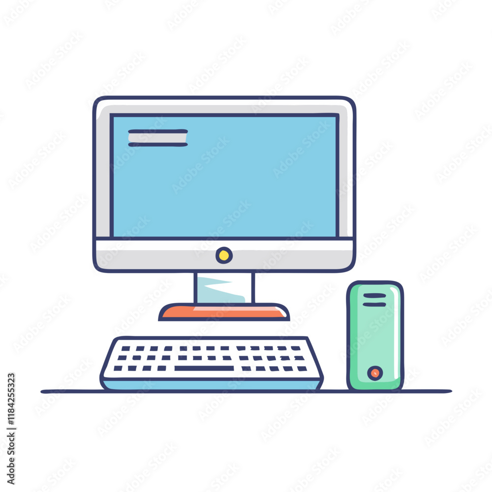 desktop computer vector icon, electronics vector illustration - simple illustration of desktop computer perfect for logos, and electronics-themed designs. desktop computer vector icon, electronics vector illustration - simple illustration of desktop computer perfect for logos, and electronics-themed designs.