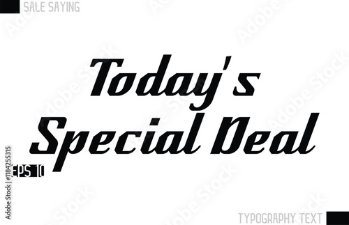 Typography Lettering Sale Design For Advertising Today’s Special Deal