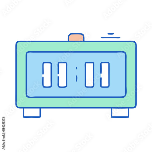 digital clock vector icon, electronics vector illustration - simple illustration of digital clock perfect for logos, and electronics-themed designs.