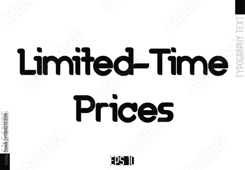 Sale Template Design Banner Typography Text Limited-Time Prices