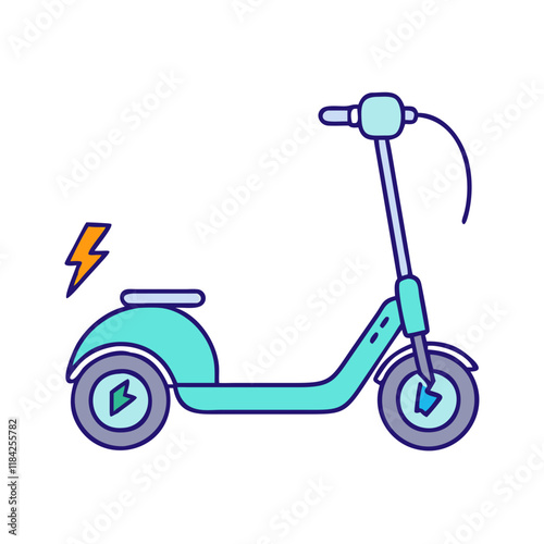 electric scooter vector icon, electronics vector illustration - simple illustration of electric scooter perfect for logos, and electronics-themed designs.