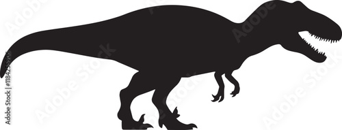 Dinosaur silhouette victor design with white background