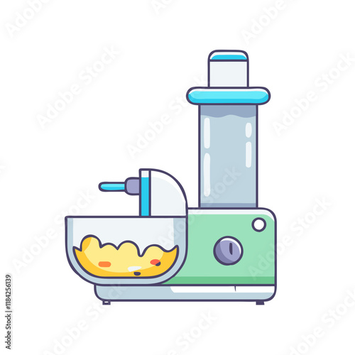 food processor vector icon, electronics vector illustration - simple illustration of food processor perfect for logos, and electronics-themed designs.