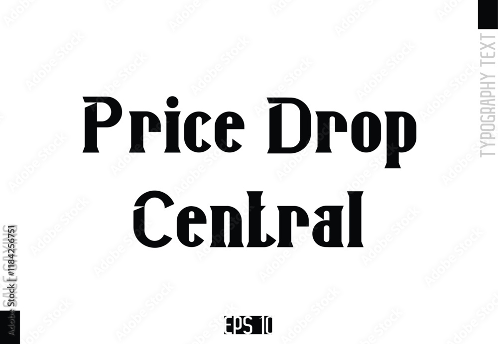 Sale Template Design Banner Typography Text Price Drop Central Sale Template Design Banner Typography Text Price Drop Central