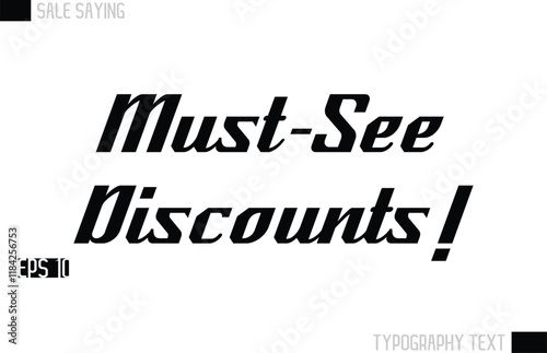 Typography Lettering Sale Design For Advertising  Must-See Discounts!