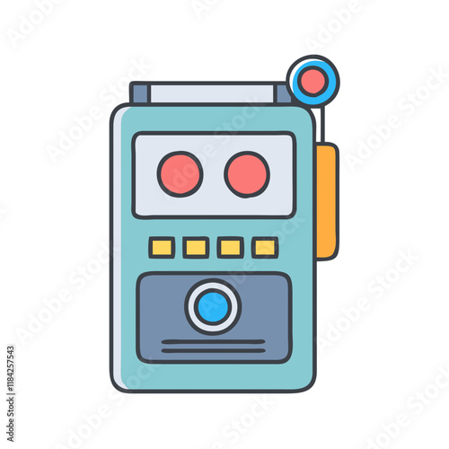 recording device vector icon, electronics vector illustration - simple illustration of recording device perfect for logos, and electronics-themed designs.