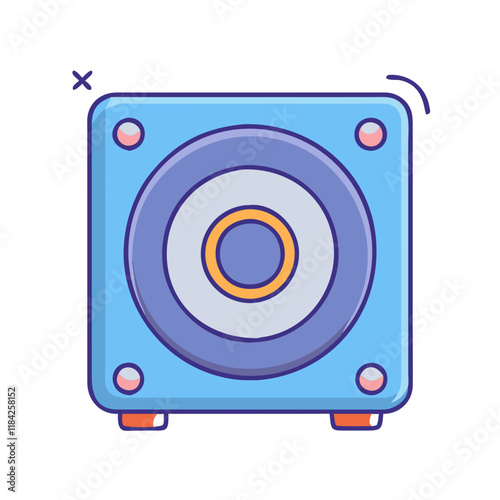 subwoofer vector icon, electronics vector illustration - simple illustration of subwoofer perfect for logos, and electronics-themed designs.